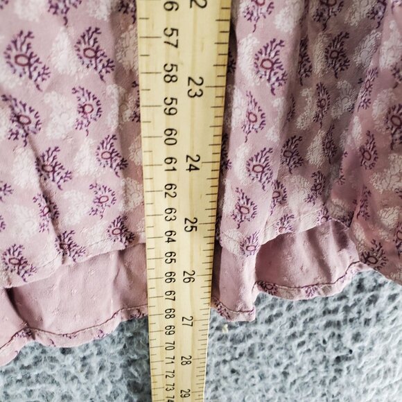 Dear John Top Womens Small Pink Lightweight Long Sleeve Printed Blouse *NWT* - Picture 8 of 12